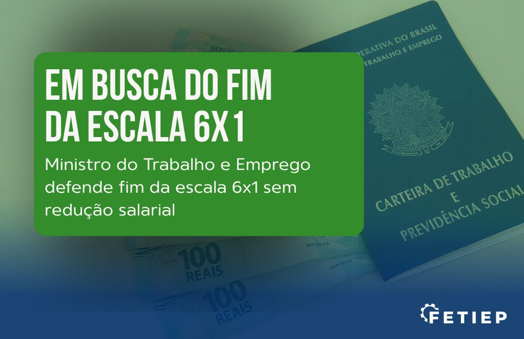 Ministro do Trabalho e Emprego defende fim da escala 6×1 sem redução salarial