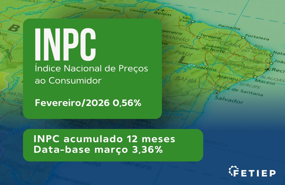 INPC sobe 0,56% em fevereiro e acumula 3,36% em 12 meses